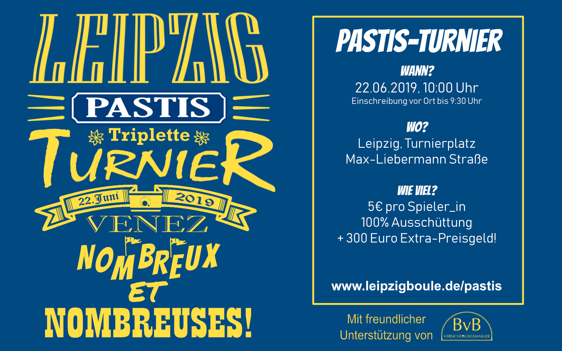 Einladung Pastis-Turnier 2019